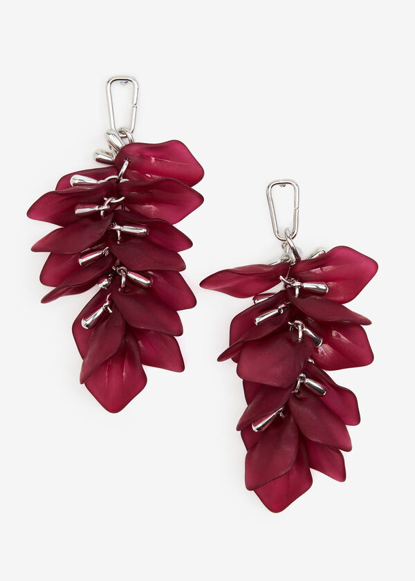 Cascading Bead Dangle Earrings, Rhododendron image number 0