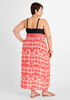 Printed Smocked Convertible Cover Up, Orange image number 3