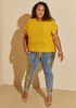 Drawstring Cable Knit Sweater Vest, Spicy Mustard image number 4