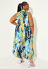 Pleated Paisley Satin Maxi Dress, Multi image number 1