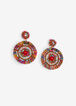 Pave & Beads Fringe Drop Earrings, Multi image number 0