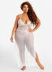 Lace Halter Chemise Nightgown Set, White image number 0