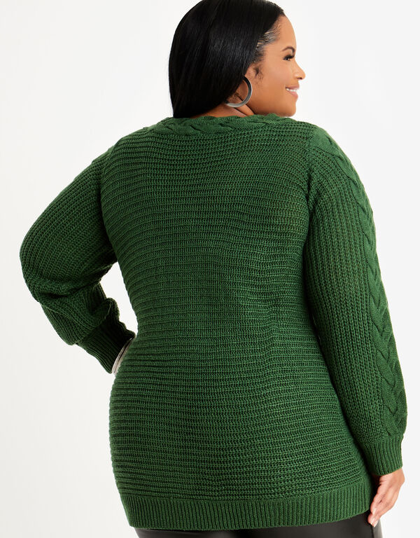 Cable Knit Boat Neck Sweater, EDEN image number 1