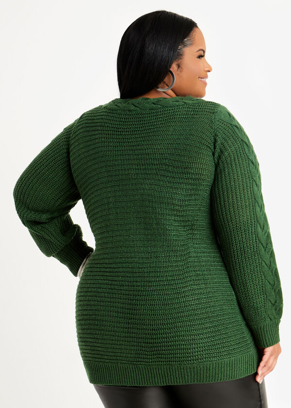 Cable Knit Boat Neck Sweater, EDEN image number 1