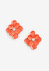 Pave Crystal Floral Earrings, Nasturtium image number 1