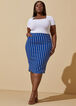 Pinstriped Power Twill Skirt, Cobalt image number 3