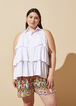 Tiered Ruffle Top, White image number 0