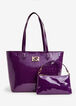 Trendy Designer Bebe Alexandria Patent Faux Leather Tote W/ Pouch image number 0
