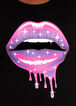 Dripping Lips Graphic Tee, Black image number 1