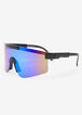 Shield Rimless Sunglasses, Blue image number 1
