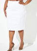 Knee Length Power Twill Skirt, White image number 0