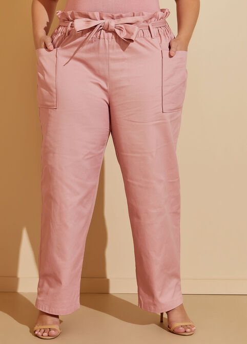 Cotton Twill Paperbag Pants,  image number 0