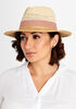Panama Straw Hats for Women Summer Beach Sun Pink Floppy Hat image number 0