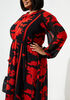 Floral Georgette Maxi Dress, Black Combo image number 2