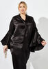 Tie Neck Charmeuse Blouse, Black image number 0