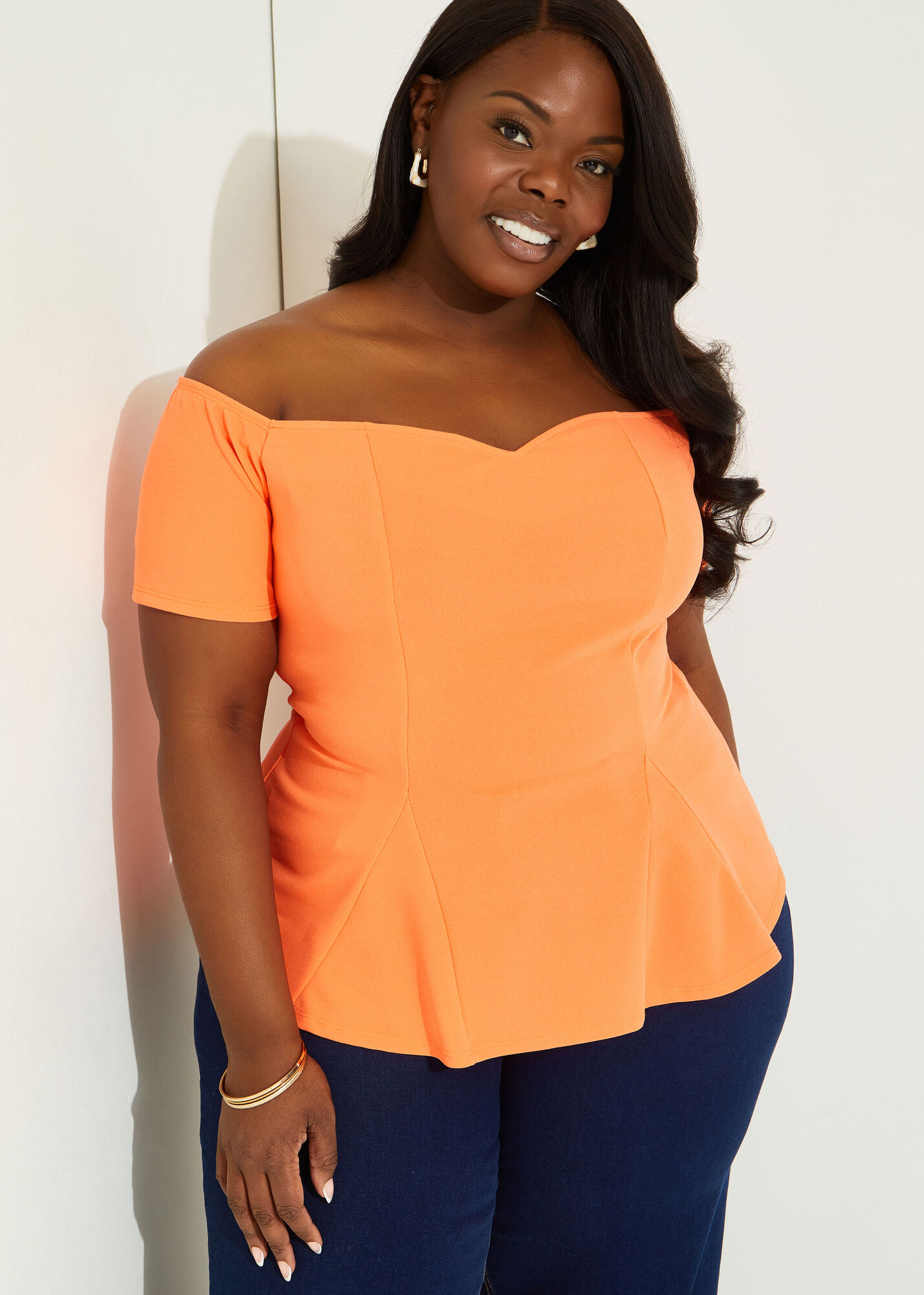 Plus Size the shoulder tops size top plus size spring top