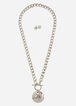 Pendant Toggle Chain Necklace, Silver image number 0