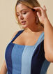 Striped Chambray Maxi Dress, Denim image number 3