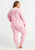 Kensie Camo Print Pajama Set, Pink image number 1