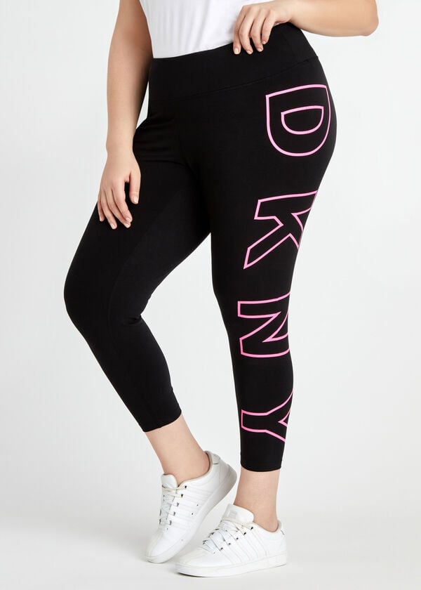 DKNY Sport Exploded Logo Legging, Bright Pink image number 0