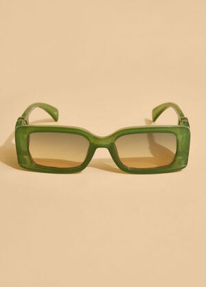 Swirl Detailed Square Sunglasses, Green image number 0