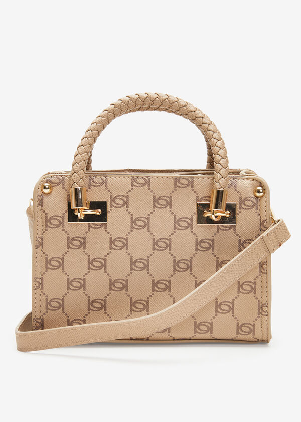 Bebe Briella Small Satchel, Camel Taupe image number 1