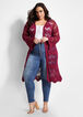 Crochet Open Front Duster Cardigan, Raspberry Radiance image number 0