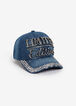 Denim Rhinestone Baseball Hat, Denim image number 0