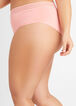 Sheer Stripe Waist Micro Brief Panty, Shell Coral image number 3