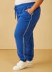 Piped Fleece Joggers, Royal Blue image number 2