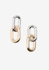 Two Tone Chain Link Earrings, Multi image number 1