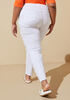 High Rise Distressed Front Jeans, White image number 1