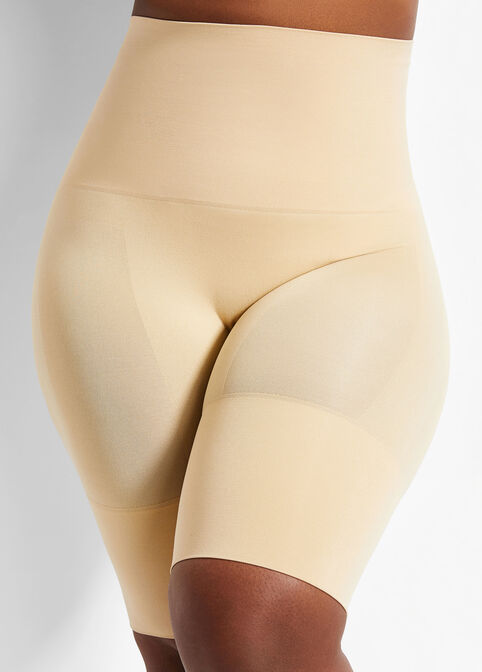 High Waist Medium Control Shorts, Nude image number 2