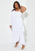 Ruffled One Shoulder Gown, White image number 0