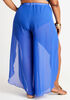 YMI Blue Sheer Cover Up Pants, Blue image number 1