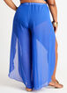 YMI Blue Sheer Cover Up Pants, Blue image number 1