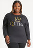 Queen French Terry Graphic Tee, Black image number 0