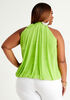 Tie Neck Mesh Blouse, Parrot Green image number 1