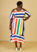 Striped Faux Wrap Maxi Dress, Multi image number 1
