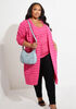 Striped Knitted Duster, Fandango Pink image number 0