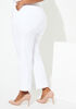 Mid Rise Power Twill Ankle Pants, White image number 1