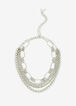 Silver Chain Layer Necklace, Silver image number 0