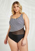 Nicole Miller Striped Swimsuit, Multi image number 0
