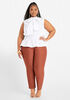Brown Stretch Twill Ankle Pant, Tortoise Shell image number 2