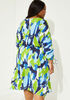 Watercolor Print Midi Dress, Multi image number 1