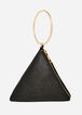 Trendy Accessories Faux Leather Pyramid Top Handle Clutch Handbags image number 0
