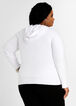 Jeweled Drawstring Pullover Hoodie, White image number 1