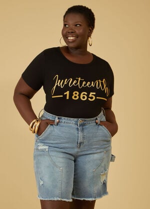 Juneteenth 1865 Graphic Tee, Black image number 0