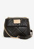 Bebe City Quilted Crossbody, Black image number 0