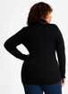 Classic Rib Knit Turtleneck Sweater, Black image number 1